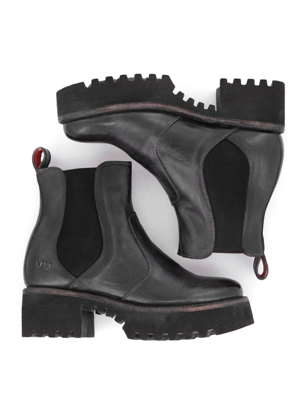BED|STU ‘Valda Hi’ Handmade Organic Leathers Boots in Black Rustic